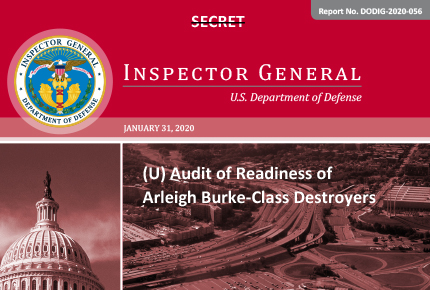 Audit of Readiness of Arleigh Burke-Class Destroyers 